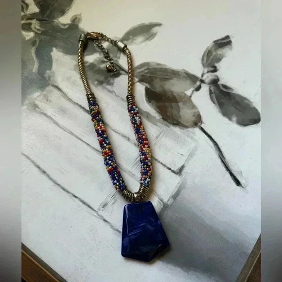 Chico's Reversible Multi-Color Color Kyia Pendant Necklace - Picture 7 of 13